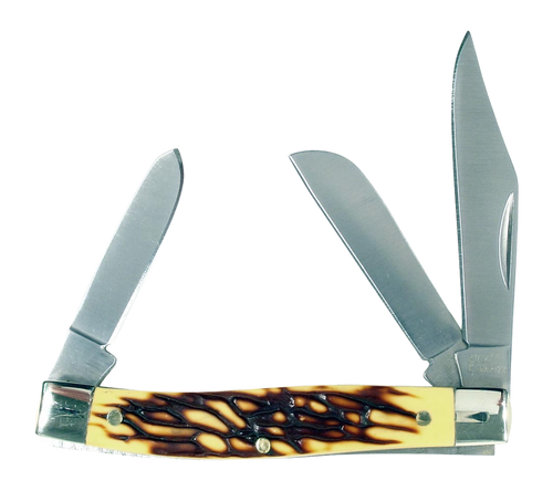 Ruko Folder 3.5" Simulated - Deer Horn Handle Clamshell