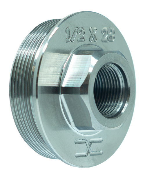 Faxon 1/2x28 Direct Thread To - Hub Adapter Titanium