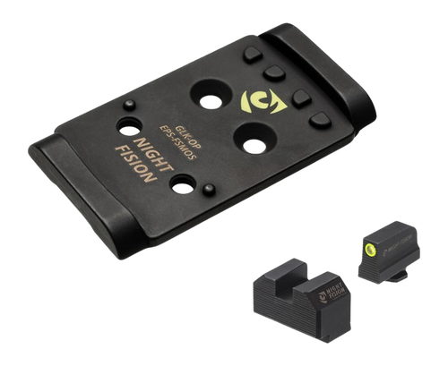 Night Fision Optic Plate & Ns - Combo Eps To Glock Full Sz Mos