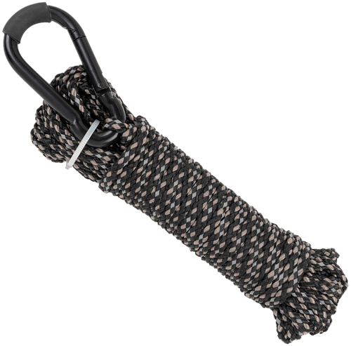 Allen 7248 Reflective Hoist Rope  Black 25' Long