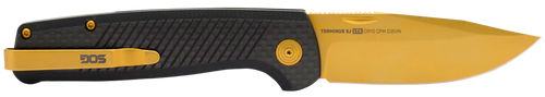 S.O.G SOGTM1007BX Terminus SJ LTE 2.90" Folding Plain Gold TiNi S35VN SS Blade, Graphite Textured G10 Handle
