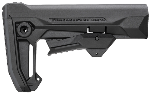 Strike Industries STRIKEESMOD2BK MOD2 Rifle Stock Black Polymer Compatible w/ AR Style Buffer Tubes