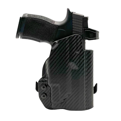 Rounded Gear SSRP365TLR7CFRHOWBPDL  Paddle Holster OWB Black Carbon Fiber Kydex Fits Sig P365 Right Hand