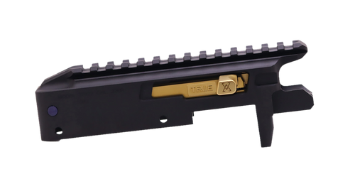 True Precision Inc TP1022CMPRCBLG TP/22 Receiver Set Aluminum Black Anodized Receiver/ Gold Bolt