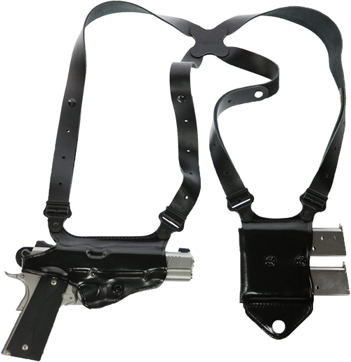 Galco MCII870B Miami Classic II Shoulder System Black Full Grain Leather