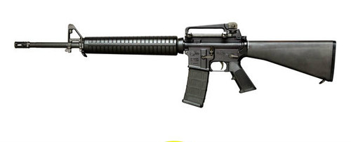 Colt, AR-15 rifle, chambered in 5.56 NATO that can also shoot the .223 round. Fixed A2 furniture. 20" Barrel.