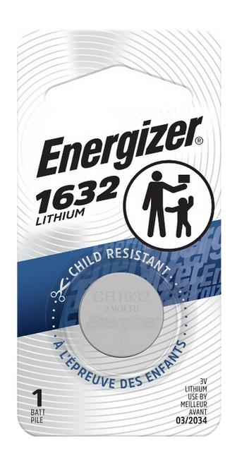 ENERGIZER ECR1632BP   1632 LITHIUM  (6 PER CARTON)
