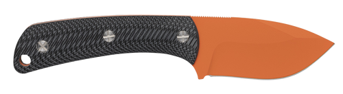 Browning 3220499B Back Country  Small 2.75" Fixed Deep Belly Skinner Plain Blaze Orange Ceramic D2 Steel Blade, Black G10 Handle