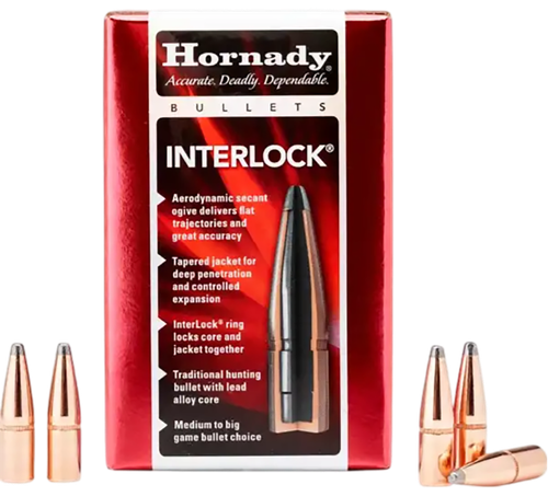 Hornady 3236 InterLock  8mm .323 195 gr Spire Point 100 Per Box/ 15 Case