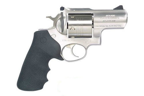 Super Redhawk Alaskan in 454 Casull that will also shoot the 45 Long Colt. 6 shot capacity. Stainless Steel unfluted cylinder. Manufactured by Ruger!