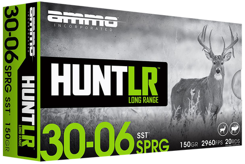 Ammo Inc 3006150SSTA20 Hunt Long Range 30-06Springfield 150gr Super Shock Tip 20 Per Box/10 Case