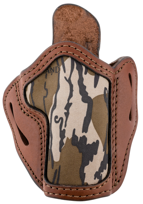 1791 Gunleather MOBH24BRWR BH2.4 Optic Ready OWB 2.4 Brown/Mossy Oak Leather Belt Slide Fits Walther PPQ/Sig P320/Springfield XD-M