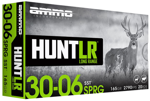 Ammo Inc 3006165SSTA20 Hunt Long Range 30-06Springfield 165gr Super Shock Tip 20 Per Box/10 Case