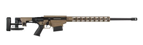 This is a Ruger Precision Rifle chambered in 6.5 Creedmoor, with a Barrett Brown finish. This rifle comes with a M-Lok Rail.