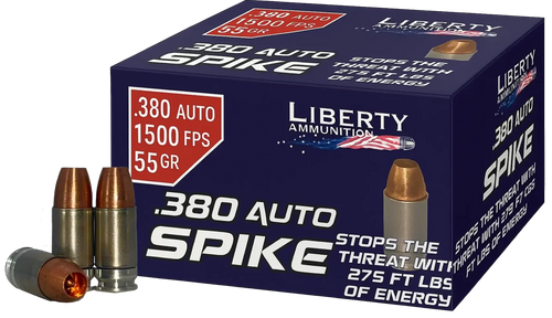 Liberty Spike 380 ACP 55gr - Coppr HP 20rd 50bx/cs