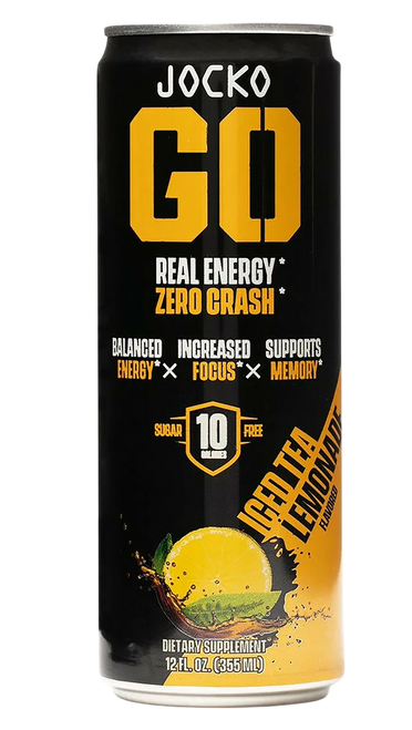 Jocko Fuel 29002 Iced Tea Lemonade Energy Drinks 12oz 12Pack