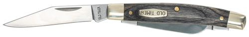 Old Timer 1149100 Heritage Series Middleman 340T 2" 1.70" 2.40" Folding Clip Point/Pen/Sheepsfoot D2 Steel Blade, 3.70" Gray Wood Laminate Handle