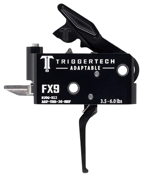 TriggerTech ARFTBB36NNF Adaptable  Two-Stage Flat Trigger with 3.50-6 lbs Draw Weight & Black PVD Finish for FN FX9