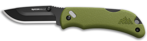 Outdoor Edge Razor-mini 2.2" - OD Green Pms W/2 Black Dp Blds