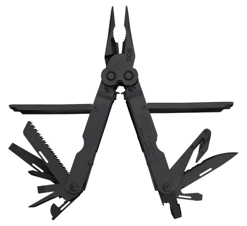 S.O.G SOG-B63N-CP Powerlock V-Cutter Black Oxide 420 Stainless Steel 7" Long Features 18 Tools w/Sheath