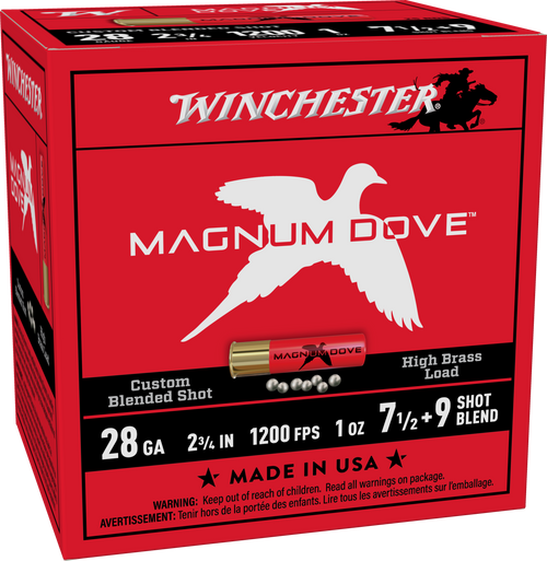 Winchester Magnum Dove 28ga - 2.75" 1oz #7.5&9 25rd 10bx/cs
