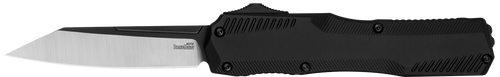 Kershaw 9000R Livewire  Automatic 3.30" OTF Reverse Tanto Plain Black PVD Flats/Satin Grinds CPM MagnaCut Steel Blade, Black Anodized Aluminum Handle