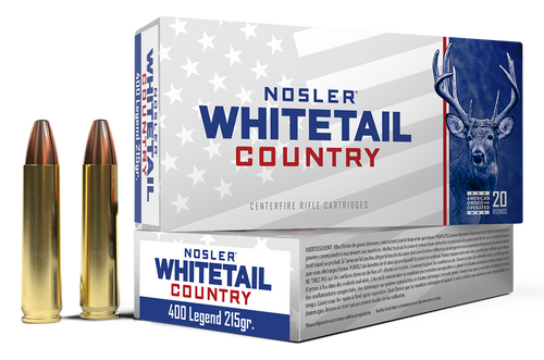 Nosler 40138 Whitetail Country  400Legend 215gr 20 Per Box/10 Case