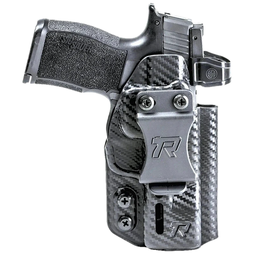 Rounded Gear RGDRUIDSIGP320CFAMBI Druid  IWB/OWB Black Carbon Fiber Kydex Fits Sig P320 Ambidextrous