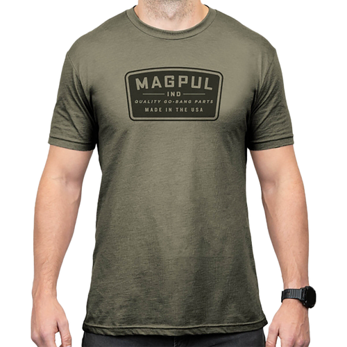 Magpul MAG1526-316-L Go Bang Parts  Olive Drab Heather Cotton/Polyester Short Sleeve Large