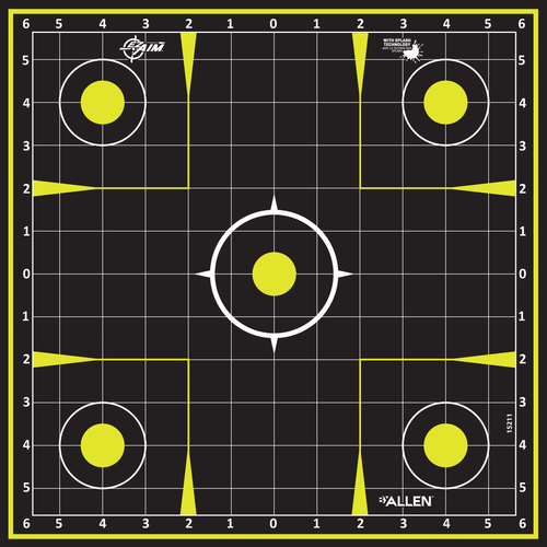 Allen 15211-30 EZ Aim Splash  Hanging 12"x12" Black/Chartreuse 30 Pack