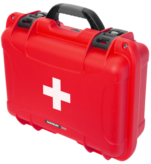 Nanuk 920S-000rd-PA0-FSA01 920 First Aid Case Red Resin w/ Latches