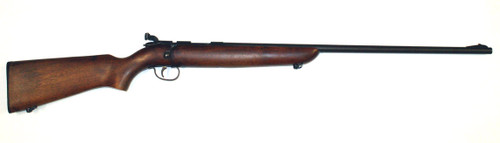 This is a Remington "The Targetmaster" model 510-P rifle that can shoot 22 S,L, or LR. Barrel stamp indicates that this rifle was manufactured in June 1946. The rifle itself is in great condition and has had sling mount added. A little wear on the finish of the stock near the butt plate.