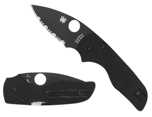 Spyderco C230GPBBK Lil' Native  2.42" Folding Plain Black DLC CPM S30V SS Blade/Black Textured G10 Handle Includes Pocket Clip