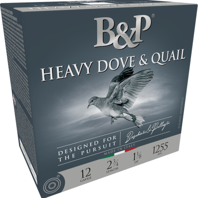 B&P Ammunition 12B18D9 Heavy Dove & Quail  12Gauge 2.75" 1 1/8oz 9Shot 25 Per Box/10 Case