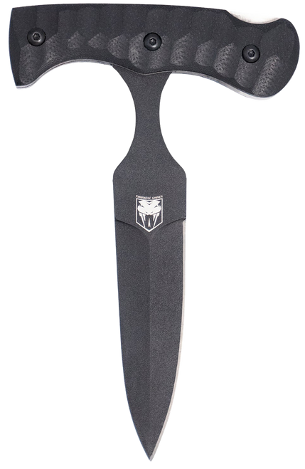 CobraTec Knives FG10PD Folding Push Dagger  2.88" Folding Dagger Plain Black D2 Steel Blade, 4.06" Black Textured G10 Scales Handle
