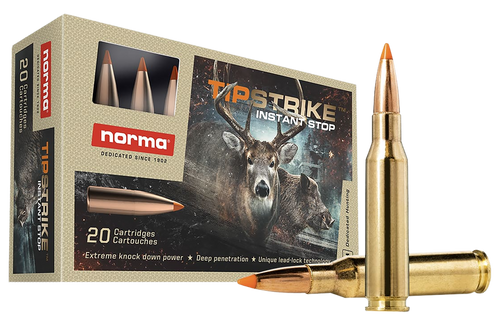Norma Ammunition 20170362 Dedicated Hunting Tipstrike 7mm-08Rem 160gr Polymer Tip 20 Per Box/10 Case