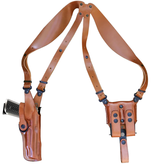 1791 Gunleather NSS2.1CBRVR  Optic Ready Shoulder Vertical Brown Fits Glock 17 Right Hand