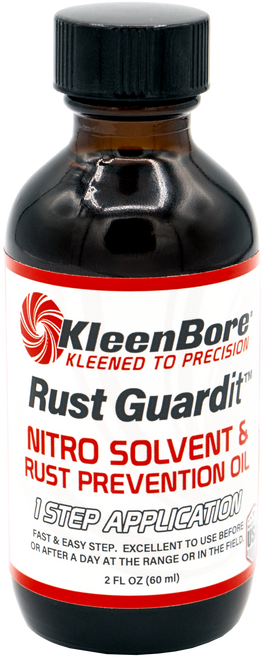 KleenBore RG2BCASE Rust Guardit  Nitro Solvent & Rust Prevention Oil Refill Bottle 2oz/12 per case
