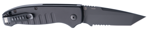 Hogue Ballista-i Button Auto - Tanto Prt. Serrated Matte Blk