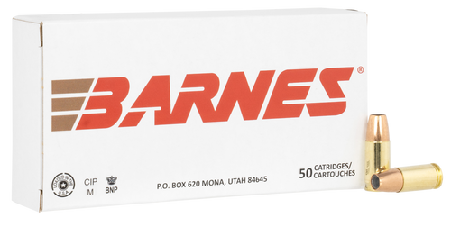 Barnes Bullets 32516   9mmLuger 124gr Sierra Jacketed Hollow Point 50 Per Box/10 Case