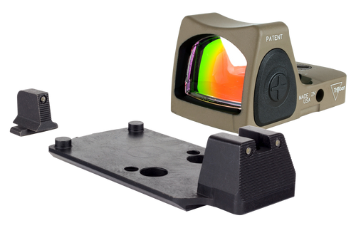 Trijicon 700816 RMR Dual Defense Cerakote Black/FDE 1x 3.25 MOA Red Dot Reticle Fits Sig Sauer M17/18