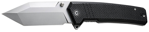 Civivi Knives C23024-1 Bhaltair  3.98" Folding Tanto Plain Stonewashed 14C28N Steel Blade, Black Textured G10 Handle
