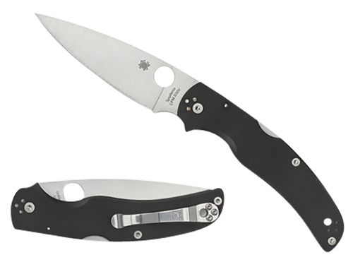 Spyderco C244GP Native Chief Lightweight 4.02" Folding Plain Stonewashed CTS BD1N SS Blade/Black Textured FRN Handle Includes Pocket Clip