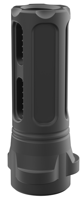 Breek BRK4324 Sentinel Caged Flash Hider Black Nitride Steel 5/8"x24 Threads 9mmLuger Compatible w/ Breek-LOK 3QD
