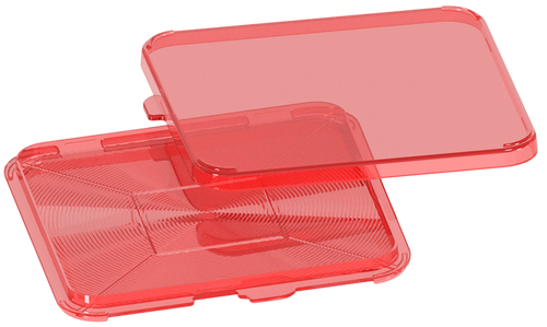 Mtm Primer Flipper Square Red - Dual Lid Closure Options