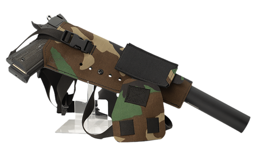 Cole-tac VWX112 Varmint Wrangler XL Pistol Holder Chest M81 Woodland Left Hand