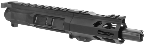 TacFire BU9MM4 Pistol Upper Assembly  9mm Luger 4" Black Nitride Barrel 7075-T6 Aluminum Black Anodized Receiver M-LOK Handguard for AR-Platform