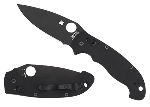 Spyderco C95GPBBK2 Manix 2  XL 3.85" Folding Plain Black DLC CPM S30V SS Blade/Black Textured G10 Handle Includes Pocket Clip