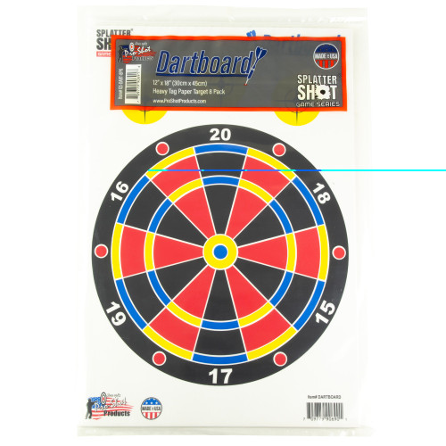 Splatter Shot Target 12"x18" - Dartboard 8pk