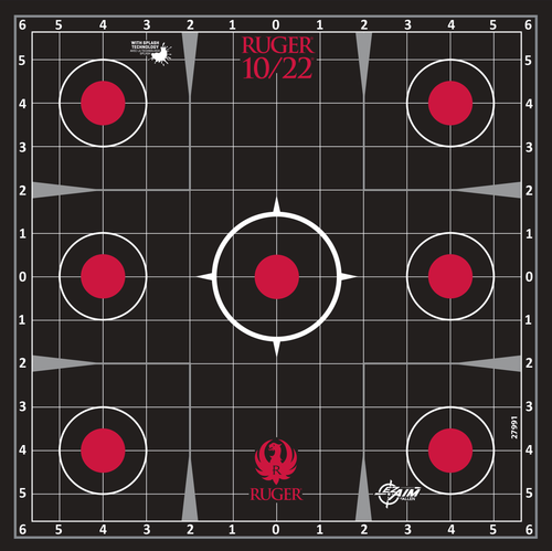 Allen 27991 Ruger 10/22 Adhesive Target Black/Red 5Pack